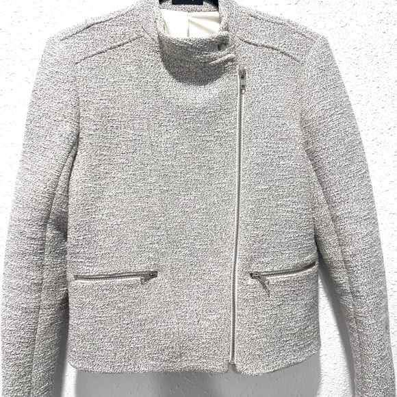 Theory Macha Textured Women's moto jacket M - Picture 4 of 12